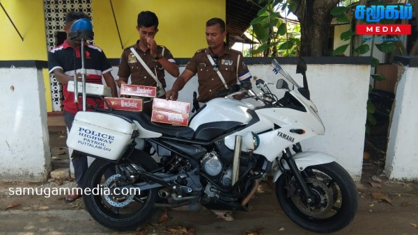 சட்டவிரோத வெளிநாட்டு சிகரட்டுகளுடன் ஒருவர் புத்தளம் பிராந்திய போக்குவரத்து பொலிஸாரினால் கைது! 